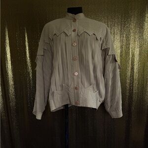 Vintage 100% silk bomber jacket